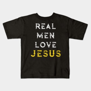 Real Men Love Jesus Funny Christian VBS Church Kids T-Shirt